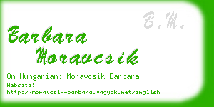 barbara moravcsik business card